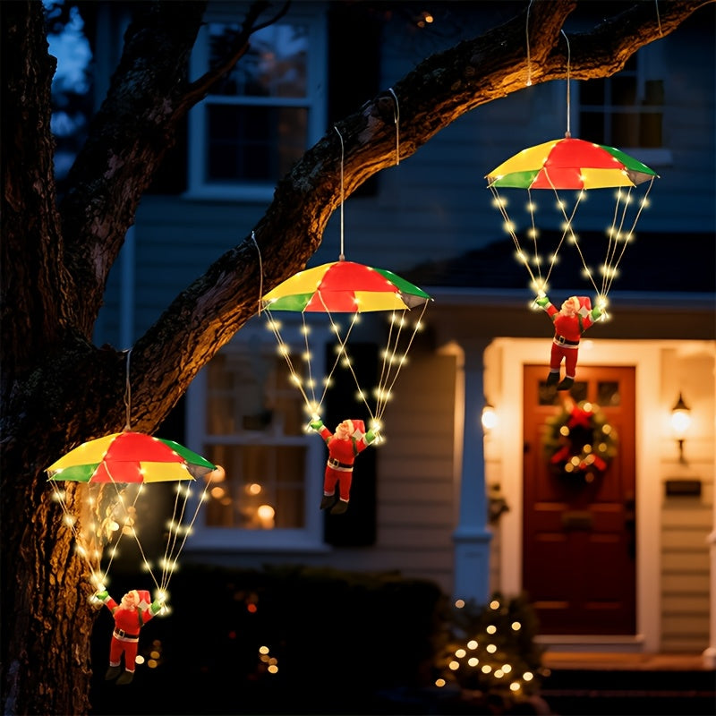 Parachute Santa Hanging Christmas Light with 8 Modes and Remote Control