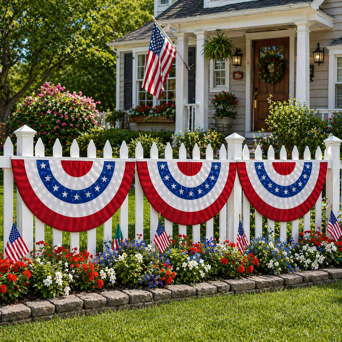 3 x 6 Ft LED Patriotic Bunting Banner for America’s 250th