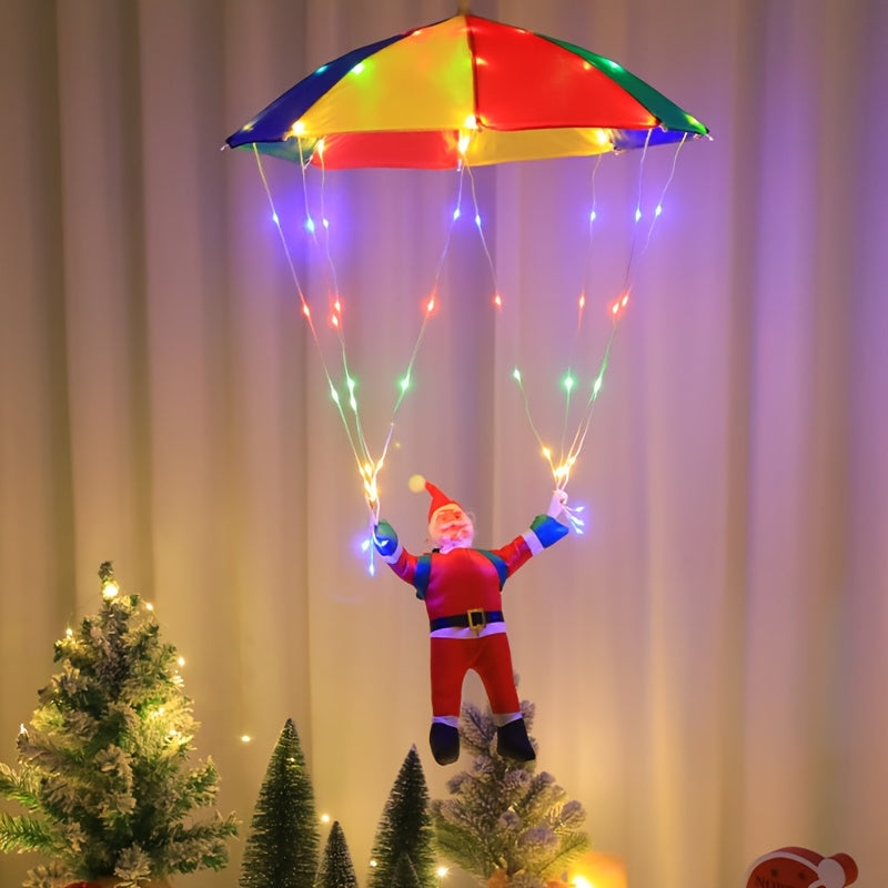 Parachute Santa Hanging Christmas Light with 8 Modes and Remote Control