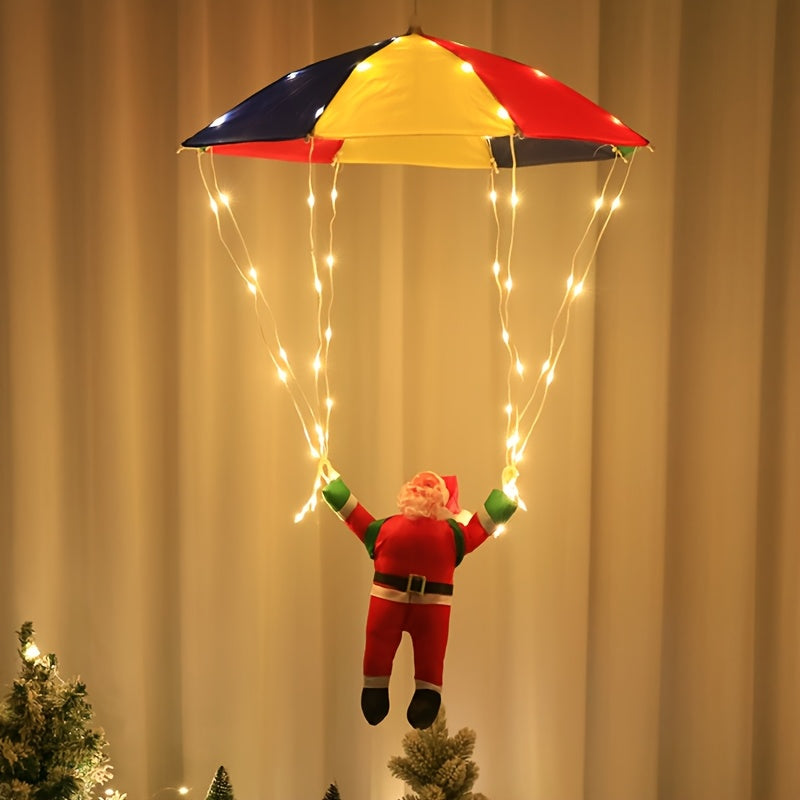 Parachute Santa Hanging Christmas Light with 8 Modes and Remote Control